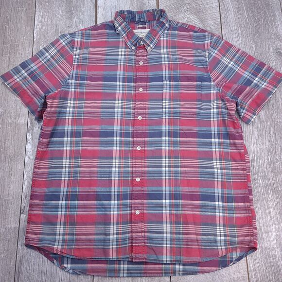 Denim Supply Mens Ralph Lauren Button Shirt Size XXL Regular Fit Red Plaid Top - Picture 1 of 5
